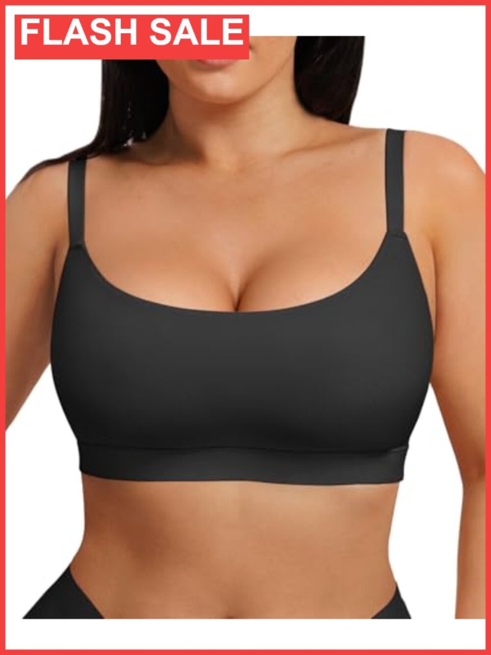 Seamless Wireless Bralette Unlined Bra Adjustable Straps Light Support